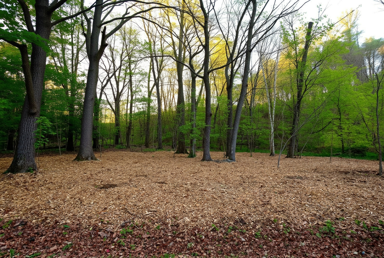 Overgrown Property Line — after forestry mulching