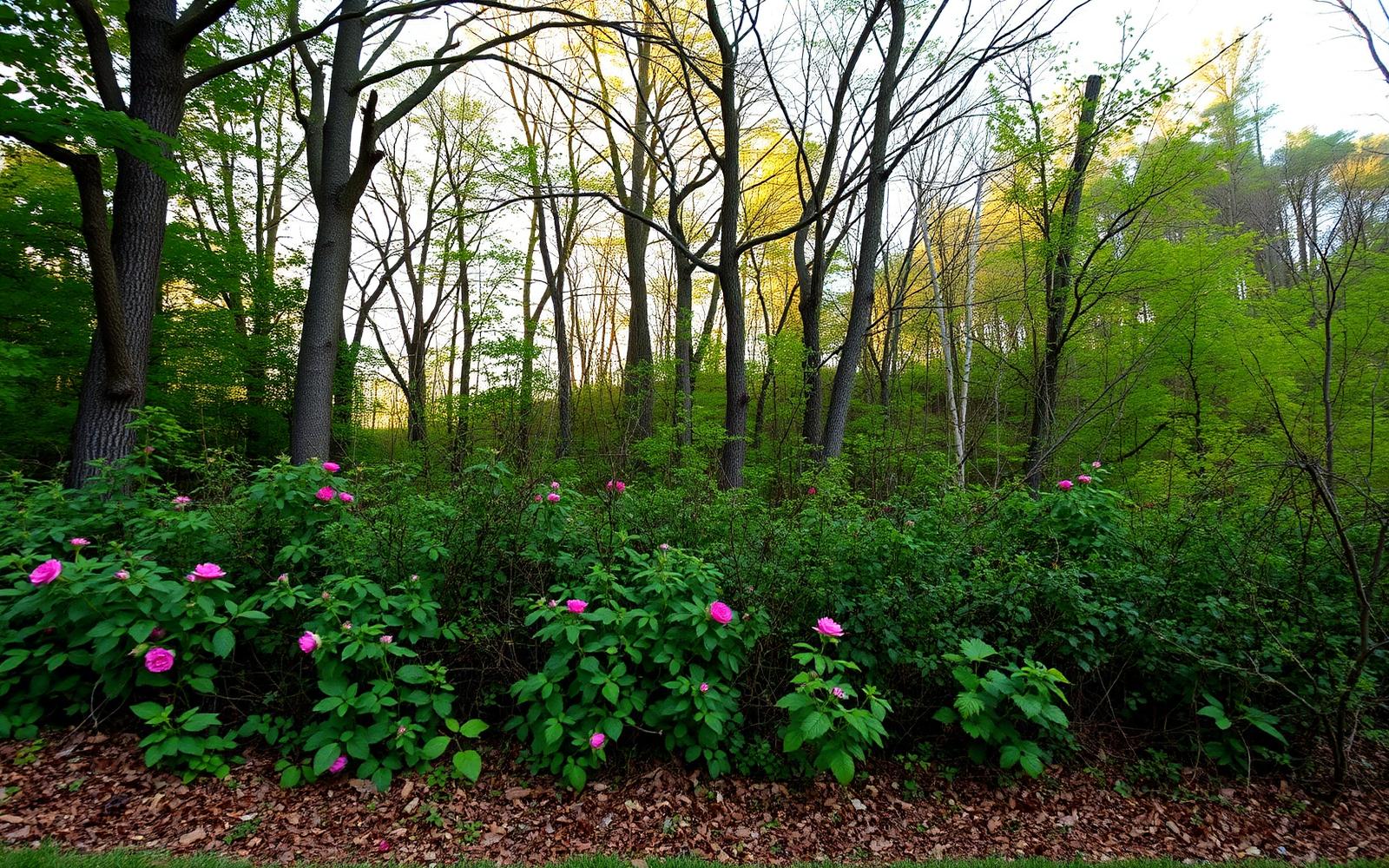 Overgrown Property Line — before forestry mulching